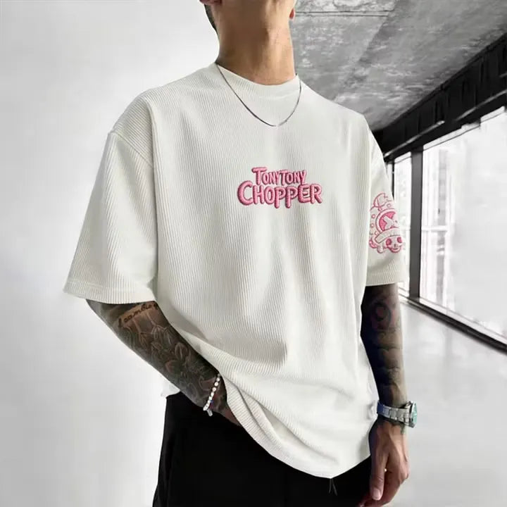 One Piece Unisex Anime Inspired Vintage Corduroy T-Shirt