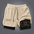 Naruto Unisex Double-layer Shorts With Anime Print