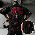 Naruto Unisex Anime-Style Retro Corduroy Oversized T-Shirt