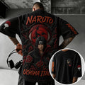 Naruto Unisex Anime-Style Retro Corduroy Oversized T-Shirt