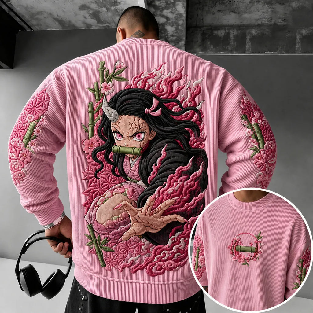 Demon Slayer Unisex Anime-print Crewneck Sweatshirt