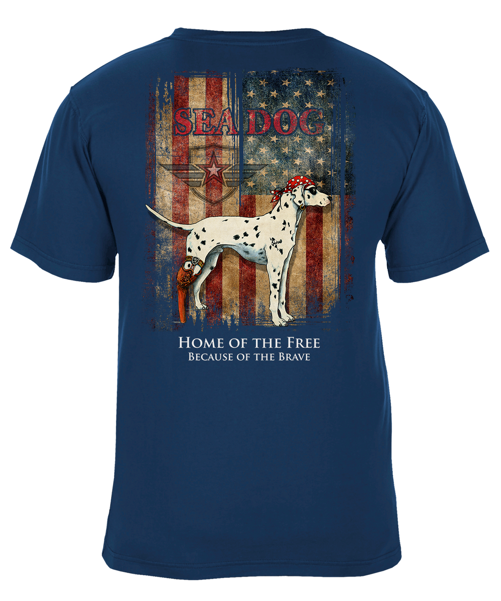 Home of the Free Patriotic US Flag T-Shirt - Available in 4 Colors