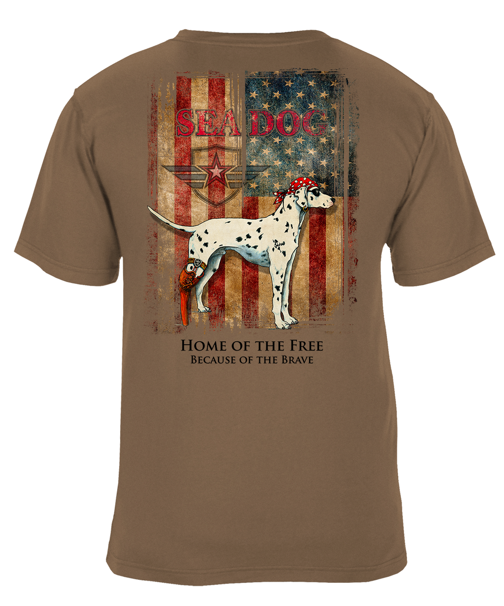 Home of the Free Patriotic US Flag T-Shirt - Available in 4 Colors