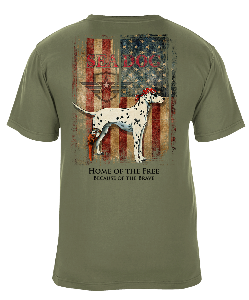 Home of the Free Patriotic US Flag T-Shirt - Available in 4 Colors