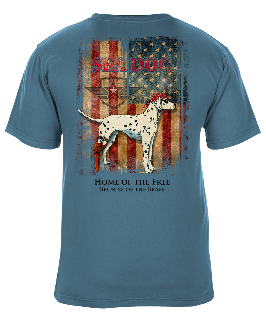 Home of the Free Patriotic US Flag T-Shirt - Available in 4 Colors