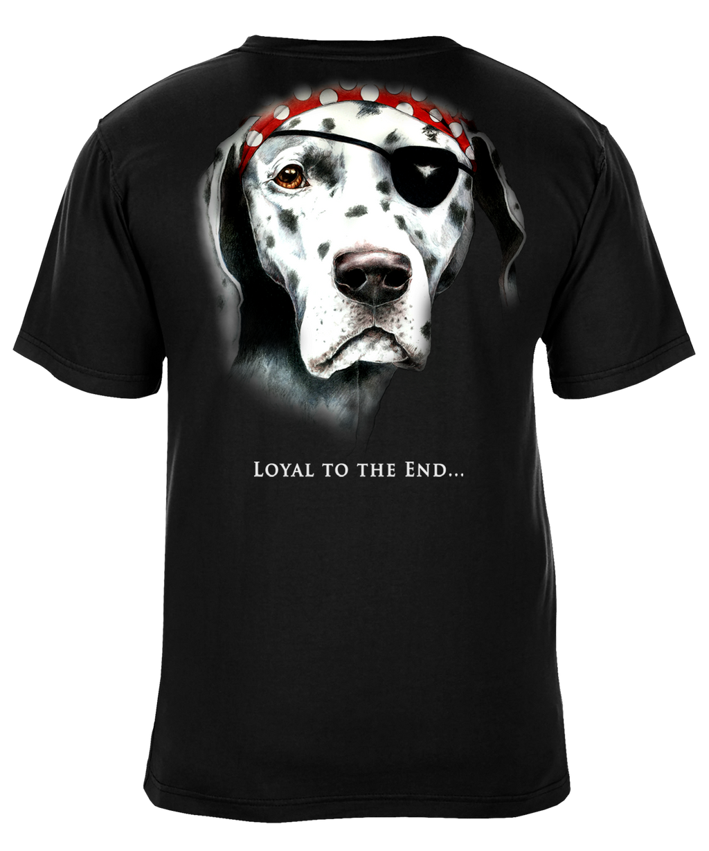 Loyal To The End Pirate Dog Graphic T-Shirt