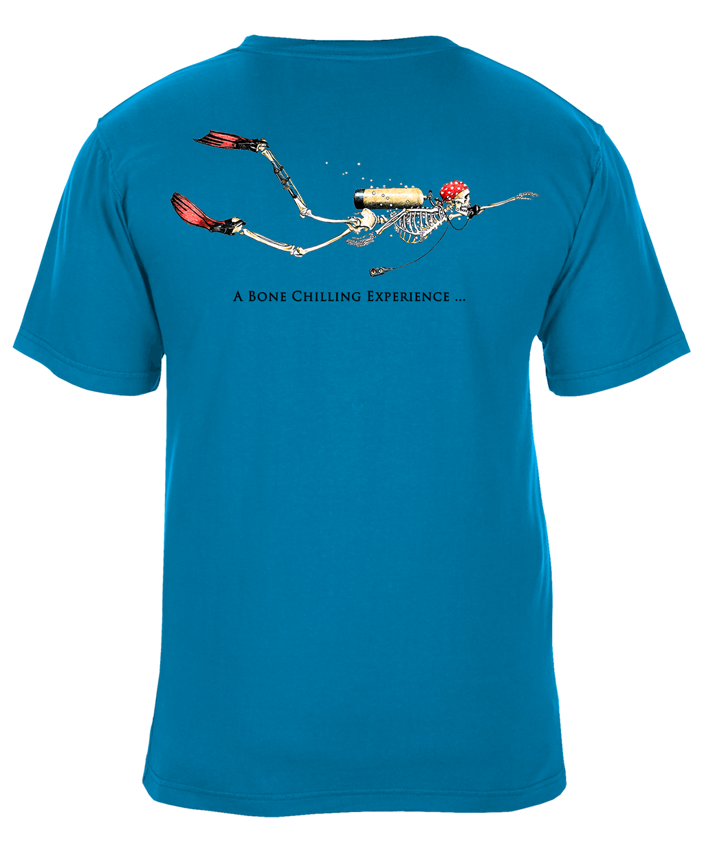 Bone Chilling Experience Skeleton Diver Graphic T-Shirt