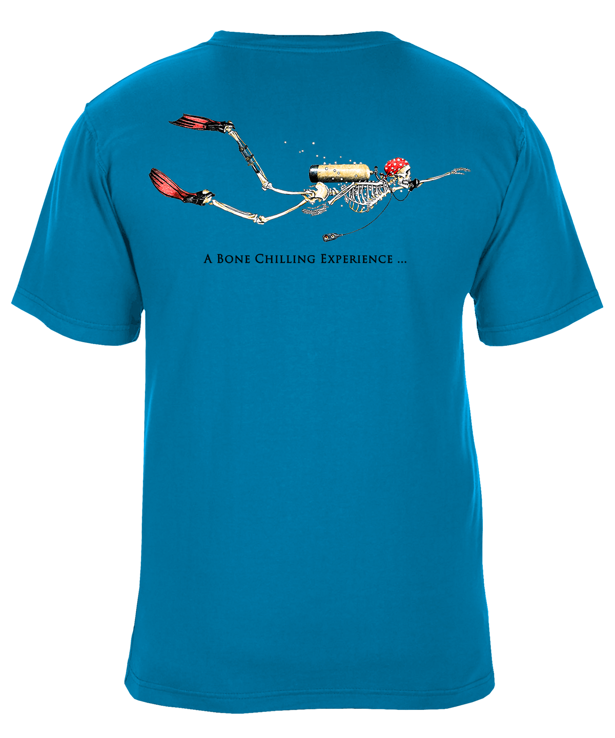 Bone Chilling Experience Skeleton Diver Graphic T-Shirt