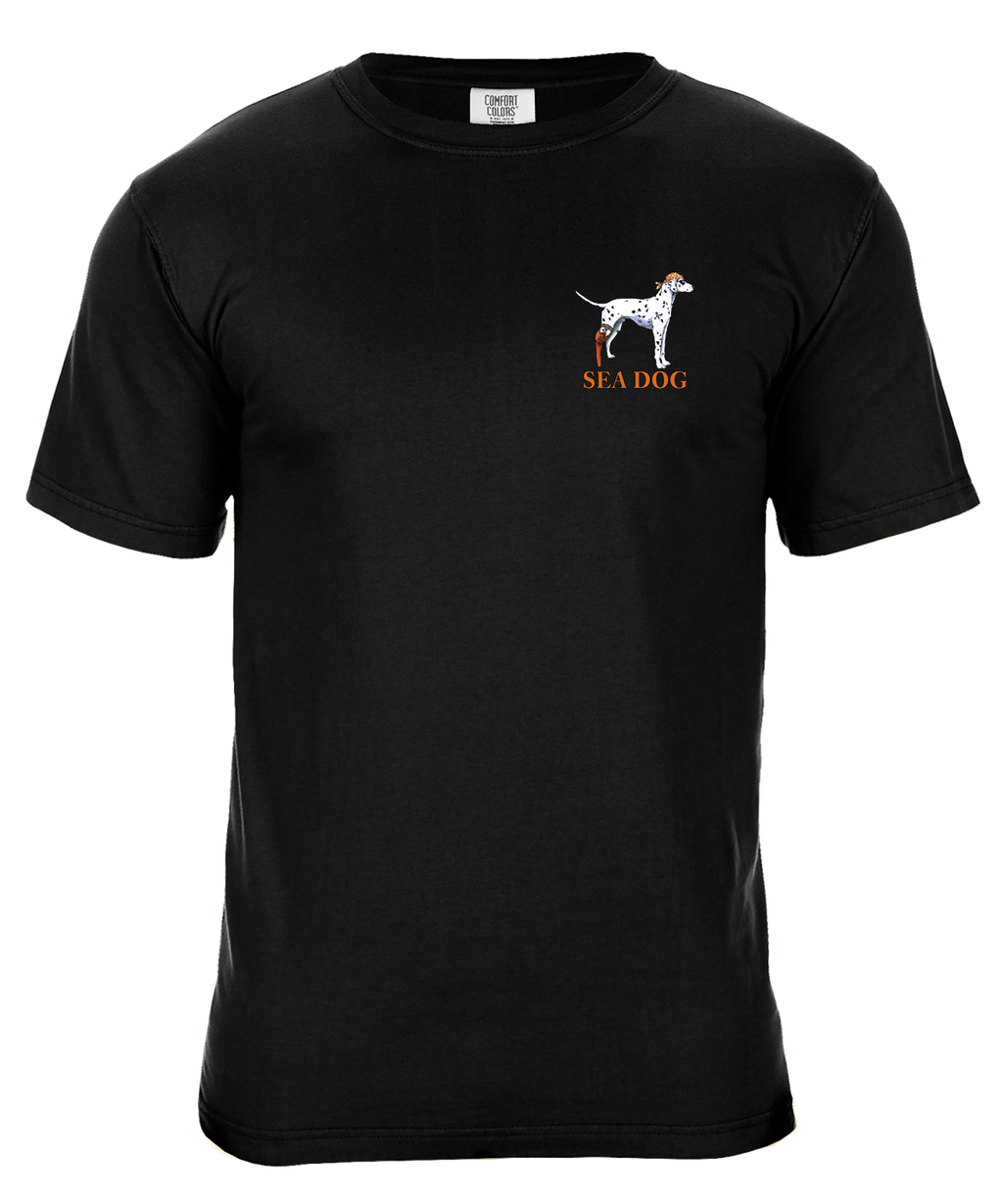 Bark at the Moon Glow in the Dark Spooky Pirate Dog Full Moon Graphic T-Shirt