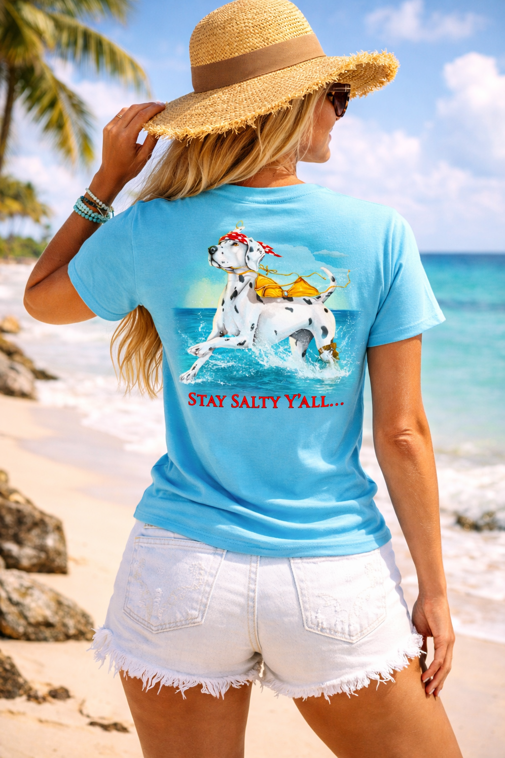 Stay Salty Y'all Beach Graphic T-Shirt - Available in 3 Colors