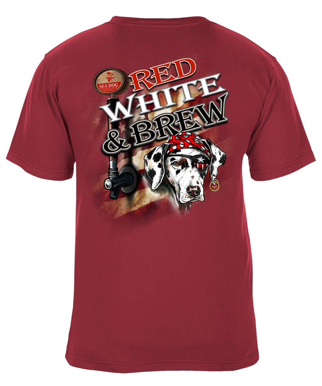 Red White and Brew Beer Tap Graphic T-Shirt - Available in 2 Colors