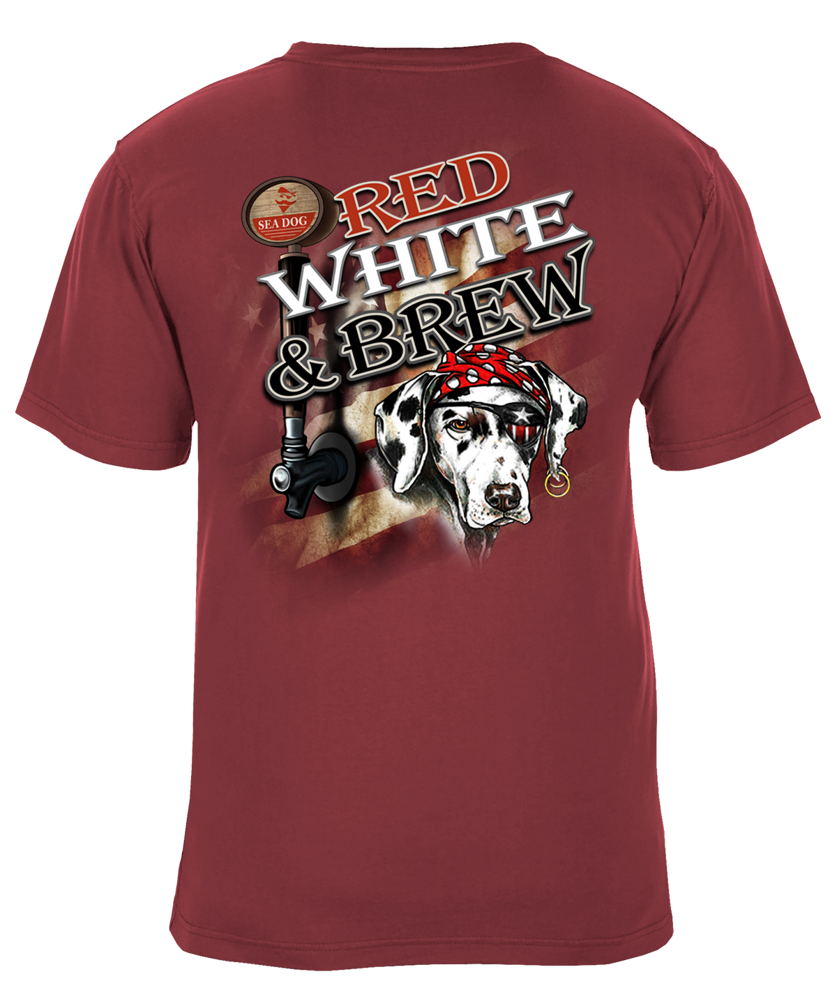 Red White and Brew Beer Tap Graphic T-Shirt - Available in 2 Colors