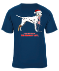 I Can Get You on the Naughty List Funny Christmas Holiday Dog Santa Hat Graphic T-Shirt