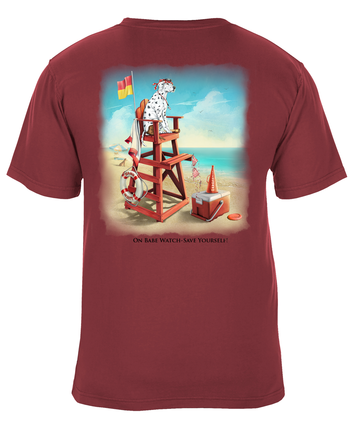 On Babe Watch Beach Lifeguard Graphic T-Shirt - Available in 3 Colors