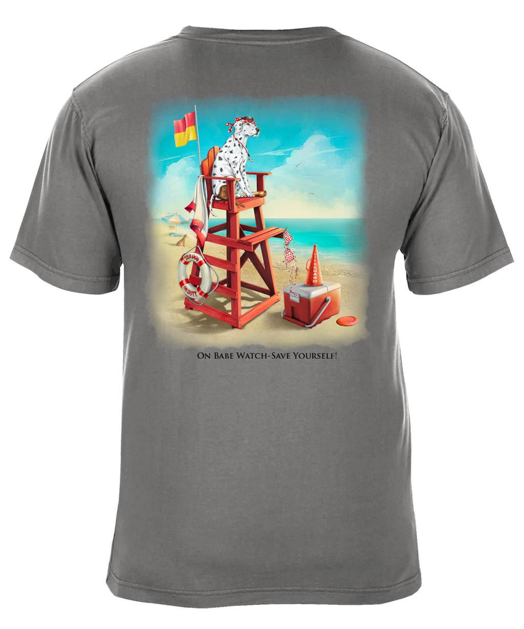 On Babe Watch Beach Lifeguard Graphic T-Shirt - Available in 3 Colors