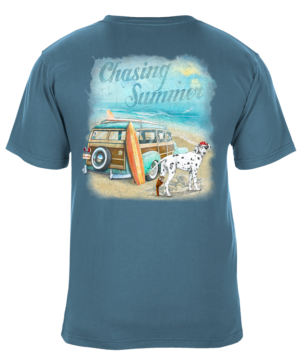 Surf Van Chasing Summer Beach Graphic T-Shirt