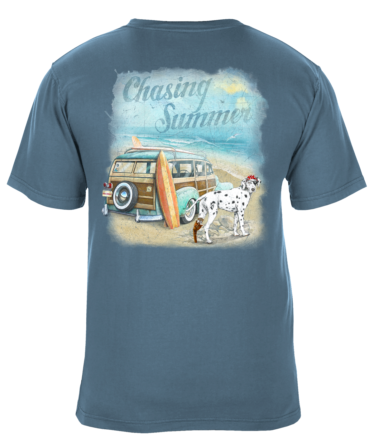 Surf Van Chasing Summer Beach Graphic T-Shirt