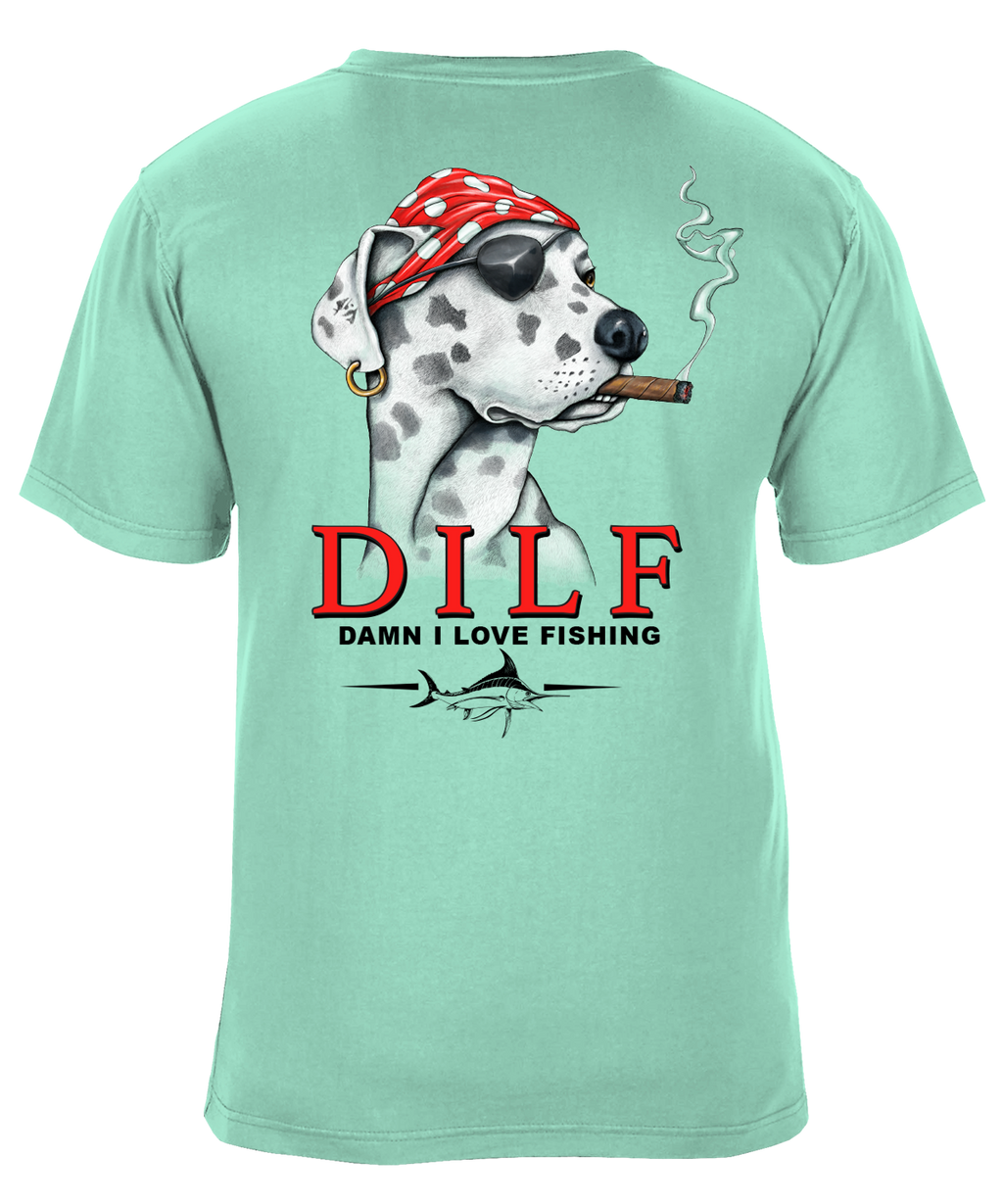 DILF Damn I Love Fishing Graphic T-Shirt