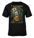 Trickin Ain't Easy Glow in the Dark Halloween Trick or Treat Pirate Dog Graphic T-Shirt