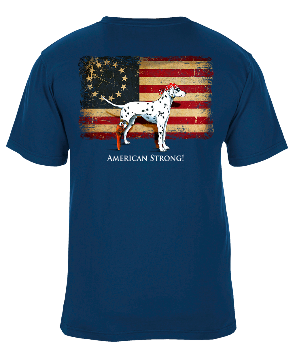 American Strong Patriotic US Flag Graphic T-Shirt