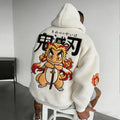 Demon Slayer Color-blocked Corduroy Hooded Sweatshirt
