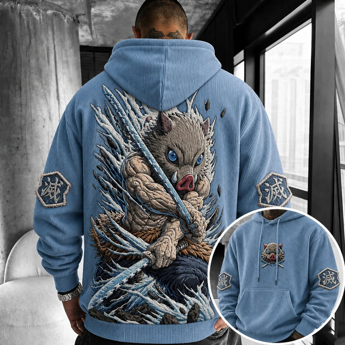 Demon Slayer Unisex Anime-print Hoodie