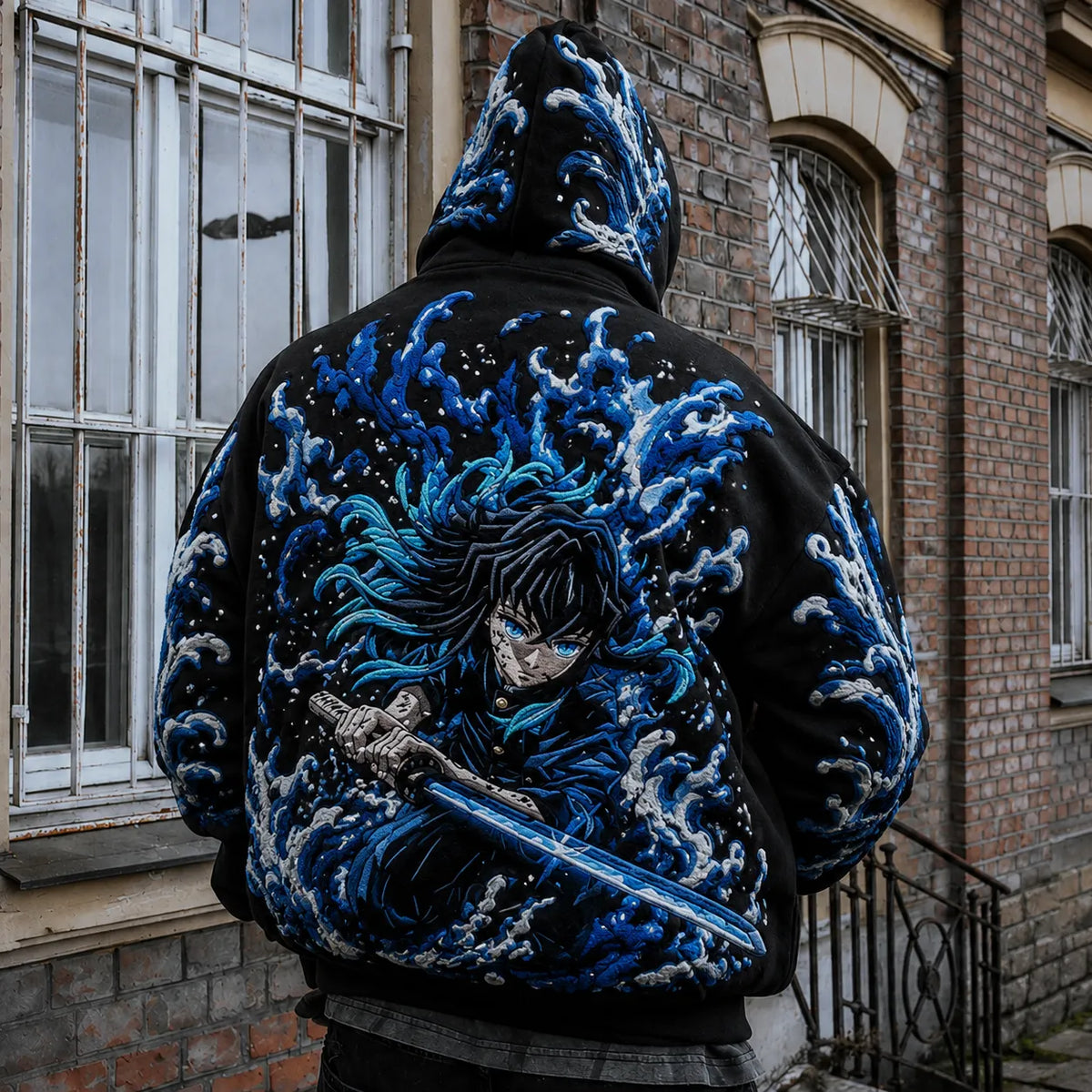 Demon Slayer Vintage Anime Print Hoodie