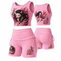 Demon Slayer Women's Anime-Print Tank Top And Shorts Sports Set