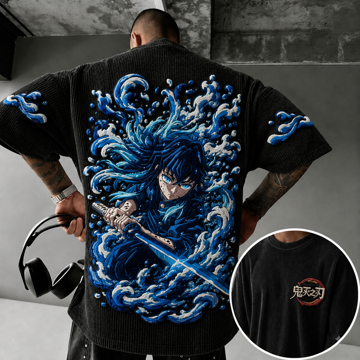 Demon Slayer Vintage Anime Print T-shirt