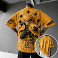 Naruto Unisex Anime-Style Retro Corduroy Oversized T-Shirt