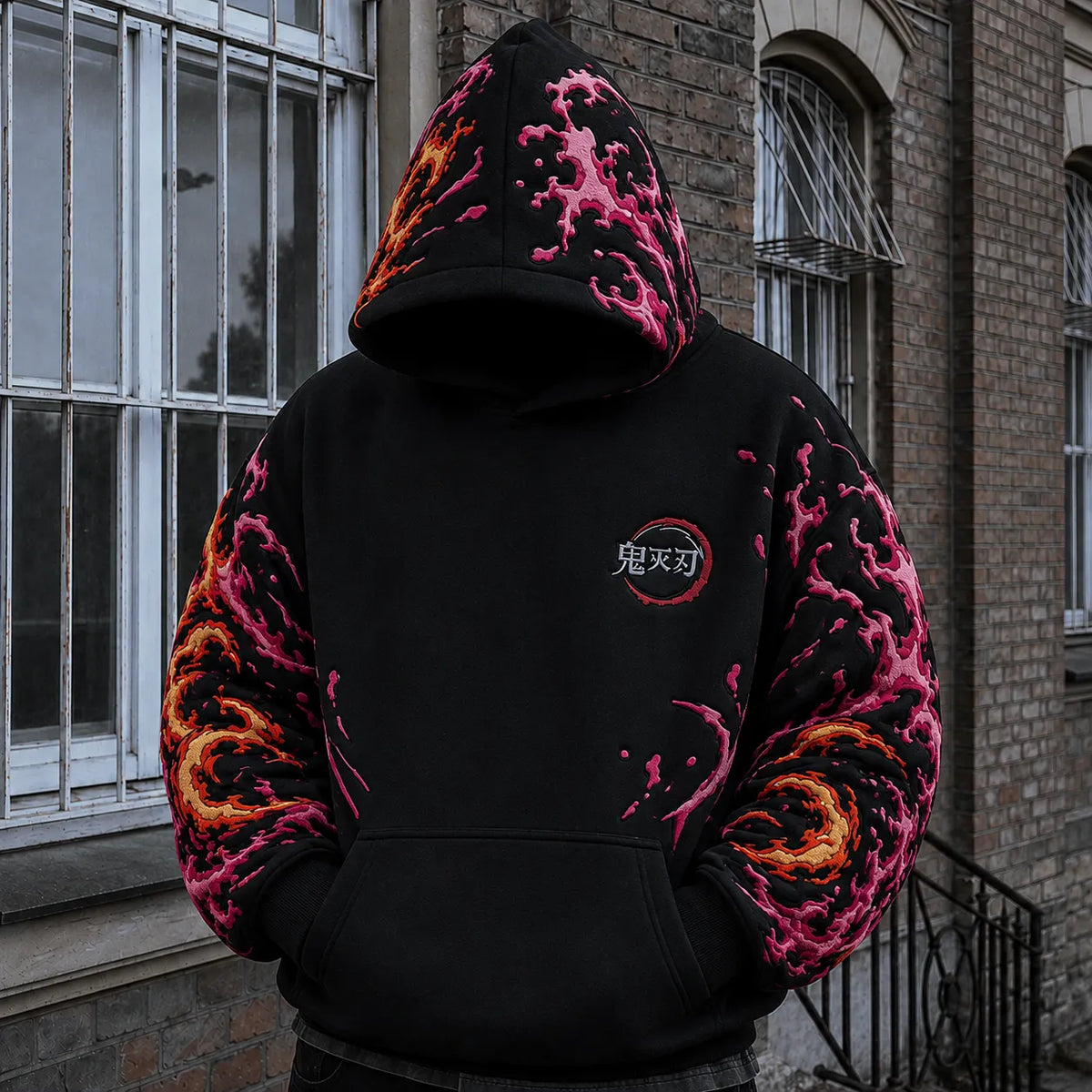 Demon Slayer Vintage Anime Print Hoodie
