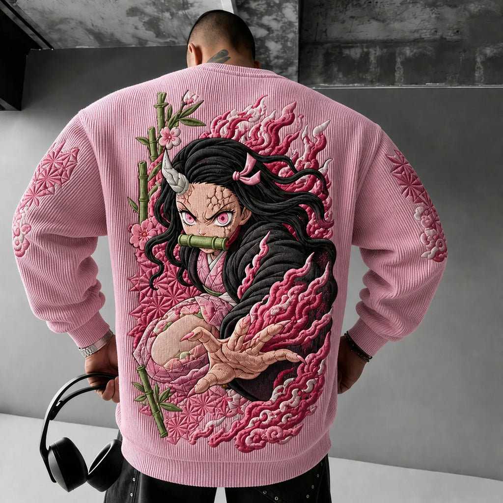 Demon Slayer Unisex Anime-print Crewneck Sweatshirt