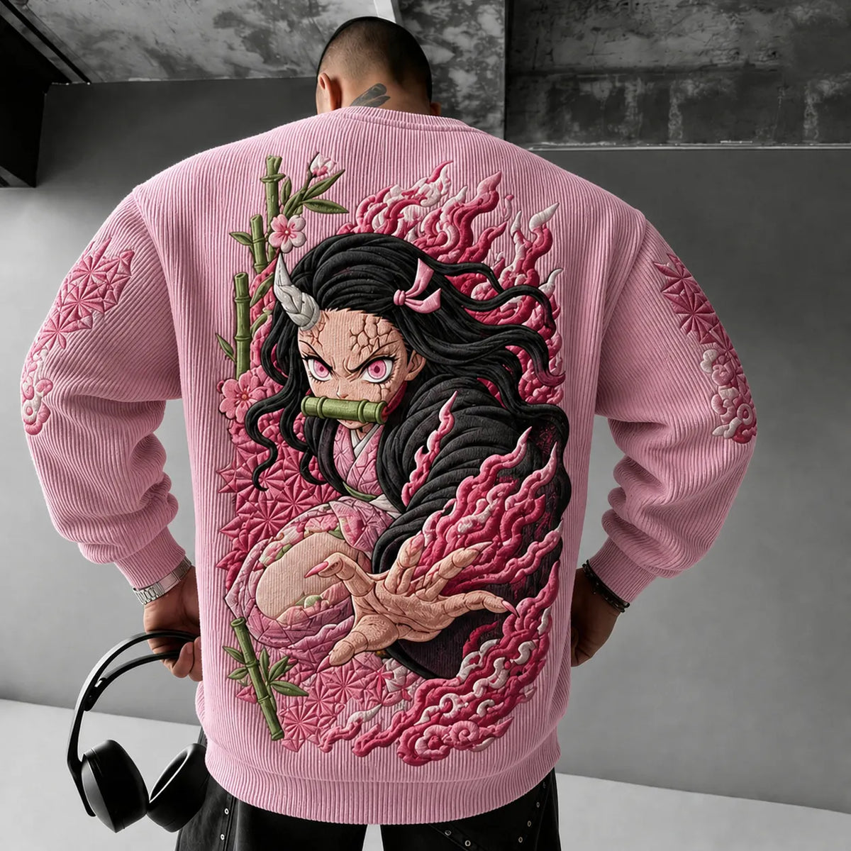 Demon Slayer Unisex Anime-print Crewneck Sweatshirt