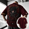 Naruto Unisex Anime-Style Retro Corduroy Oversized T-Shirt