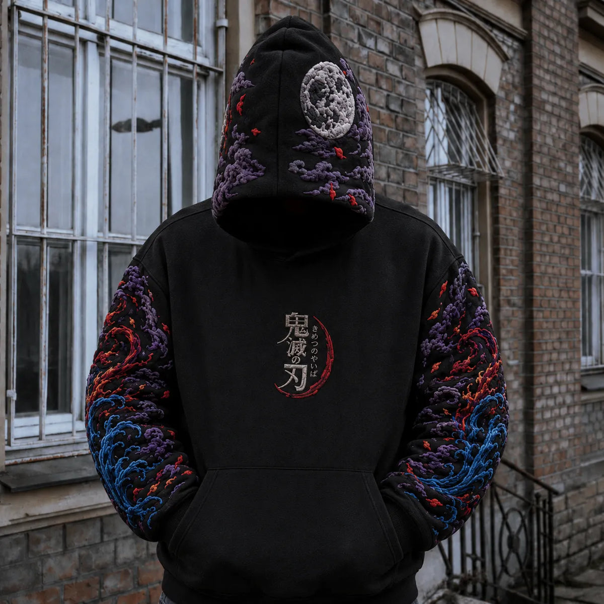 Demon Slayer Vintage Anime Print Hoodie
