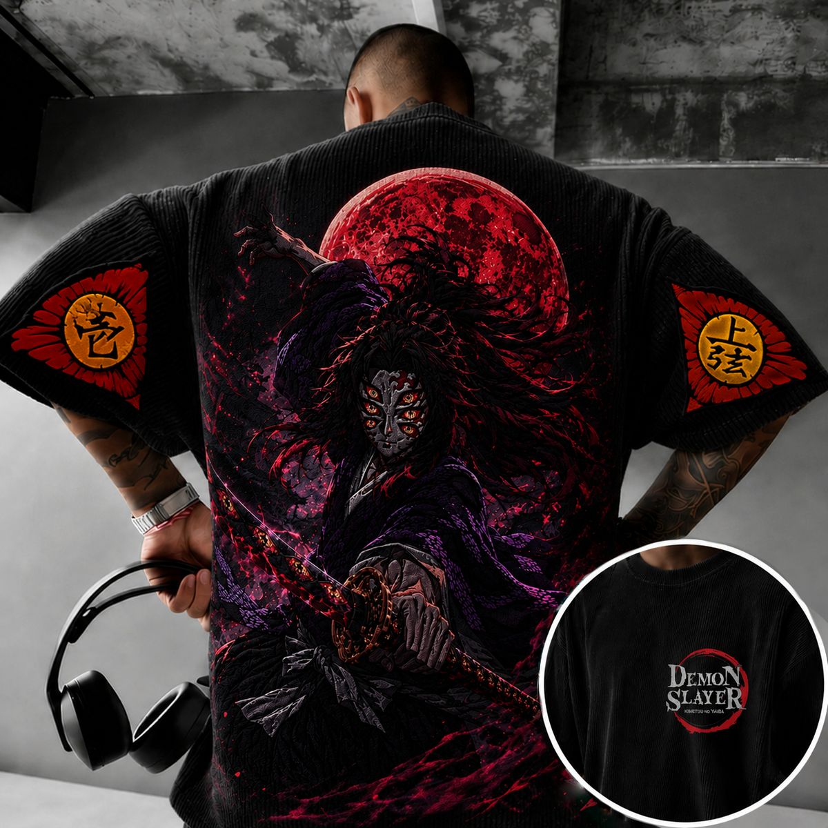Demon Slayer Vintage Anime Print T-shirt