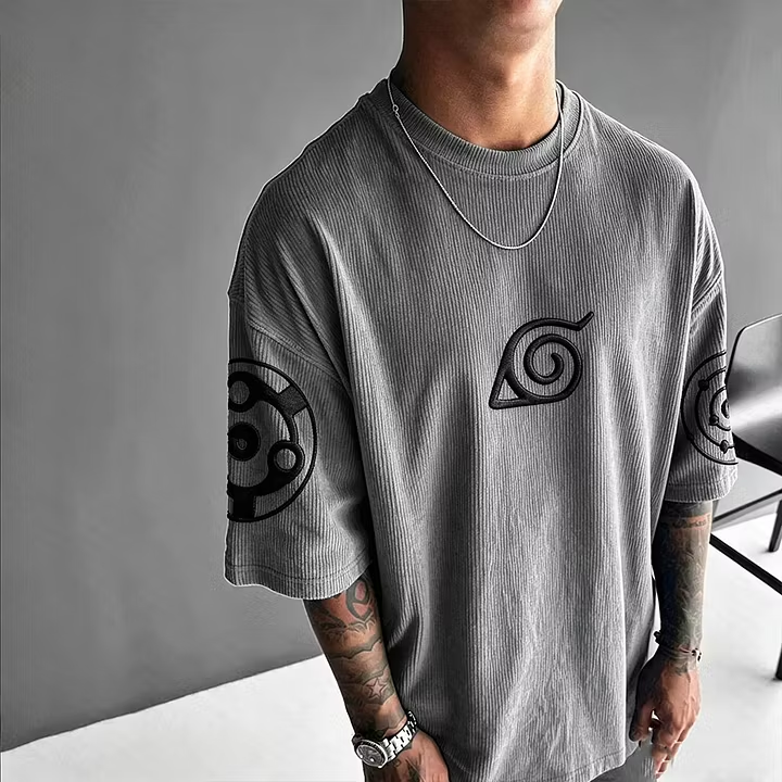Naruto Madara Uchiha Vintage Corduroy T-Shirt