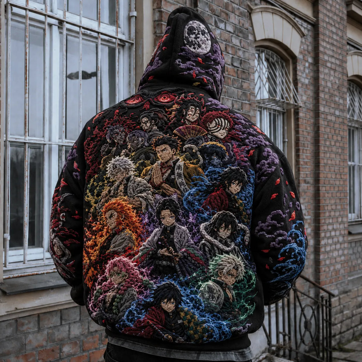 Demon Slayer Vintage Anime Print Hoodie