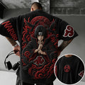 Naruto Unisex Anime-Style Retro Corduroy Oversized T-Shirt