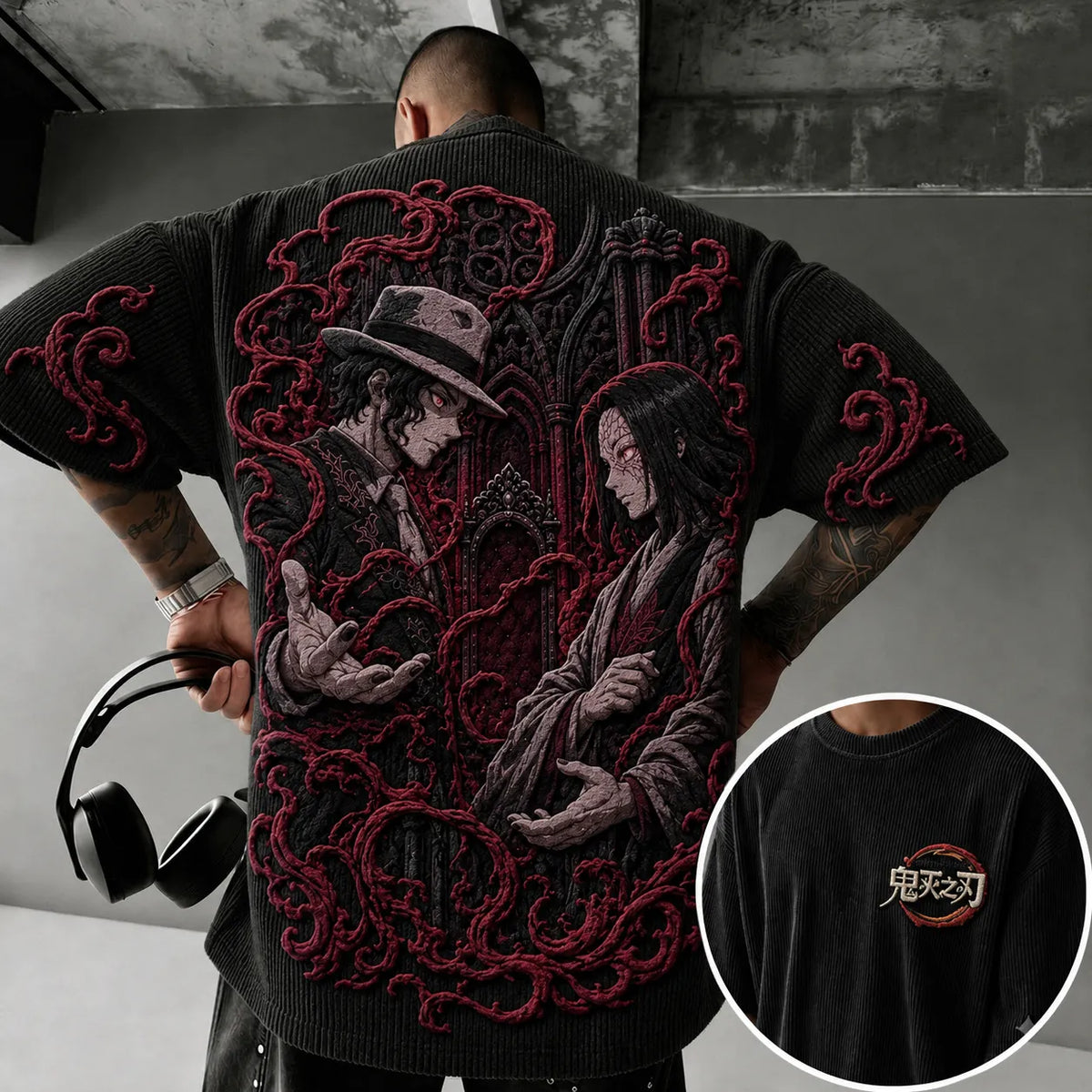 Demon Slayer Vintage Anime Print T-shirt