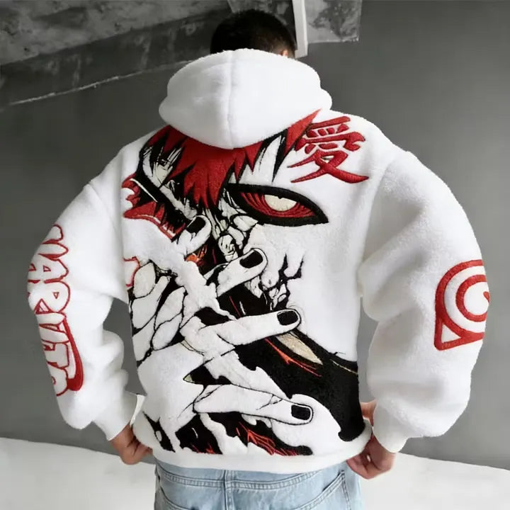 Naruto Color Blocked Plush Hoodie