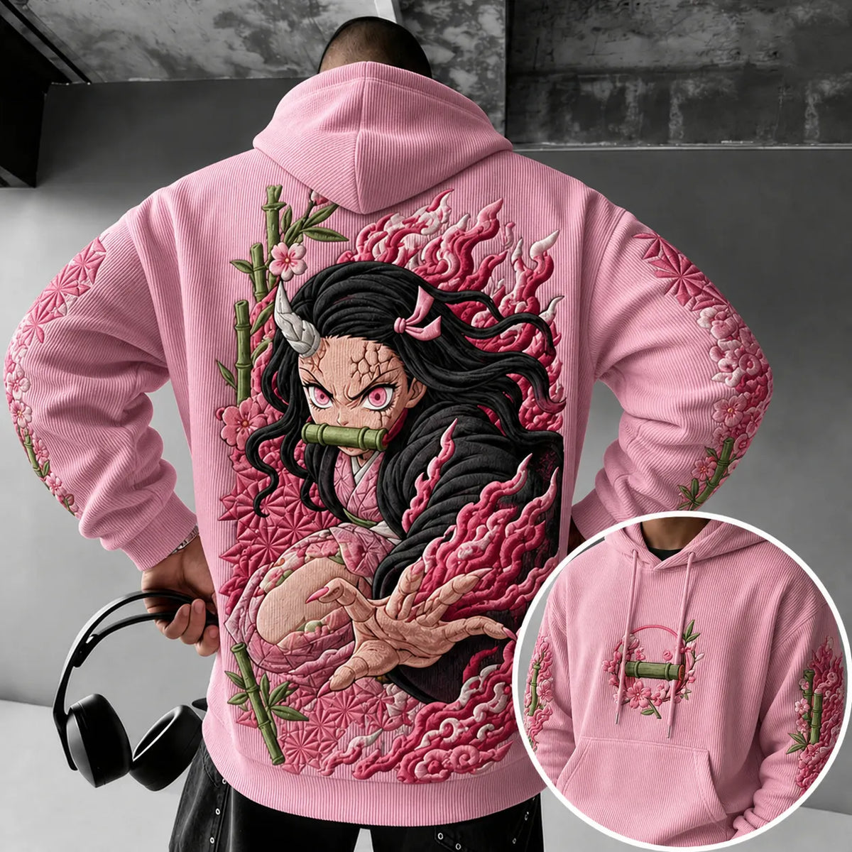 Demon Slayer Unisex Anime-print Hoodie