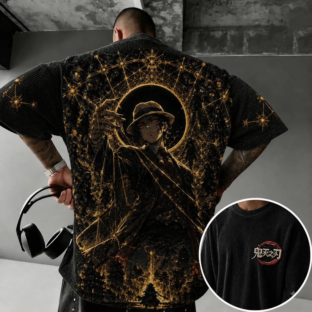 Demon Slayer Vintage Anime Print T-shirt